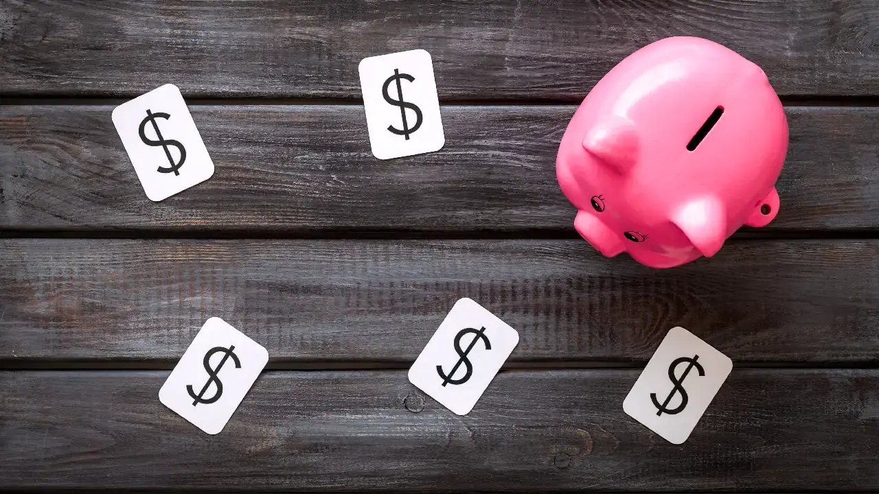 piggy bank savings concept showing ways to save money