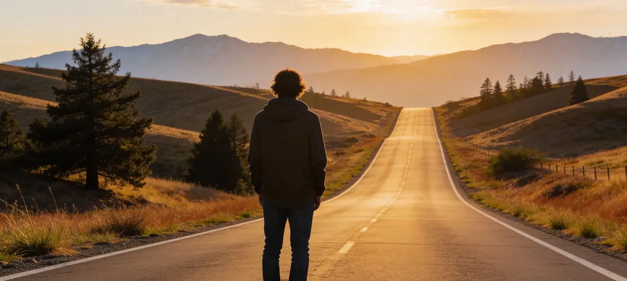 person standing at the start of a road representing a beginner’s guide to building wealth and starting a financial journey